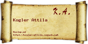 Kogler Attila névjegykártya